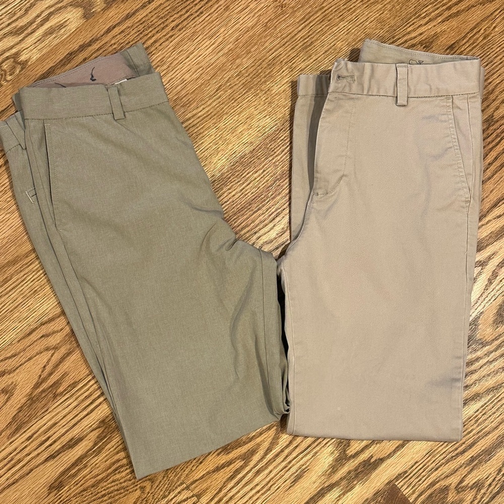 Vineyard Vines Boys Khaki & Taupe Performance Pants sz14